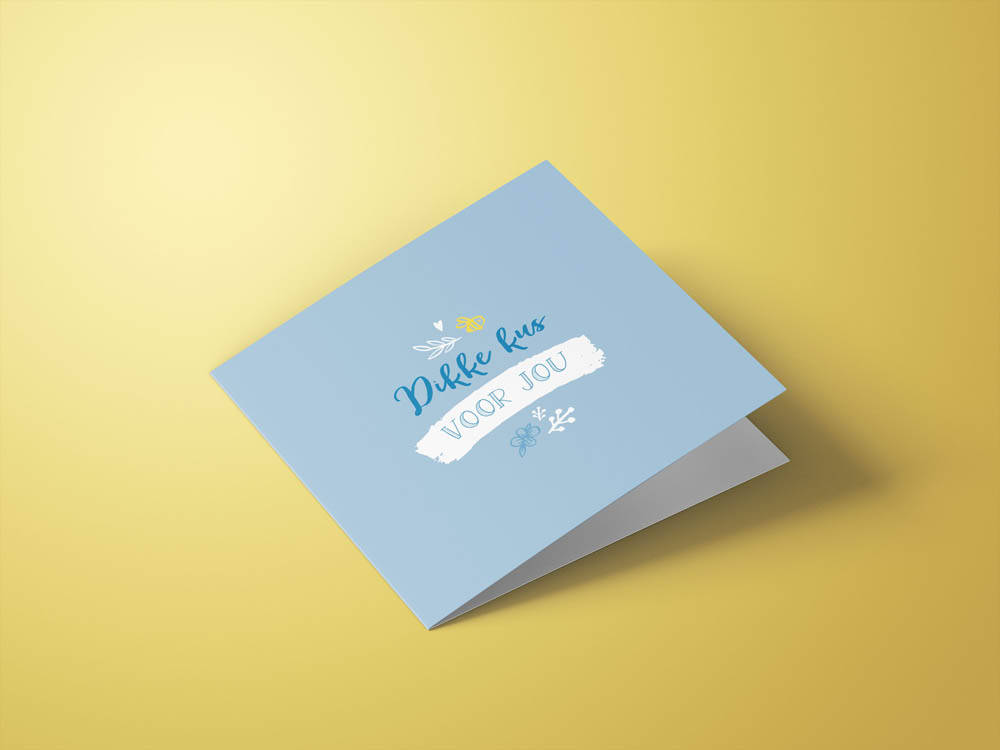 Wenskaarten liefde / vriendschap - set van 6 - incl enveloppen