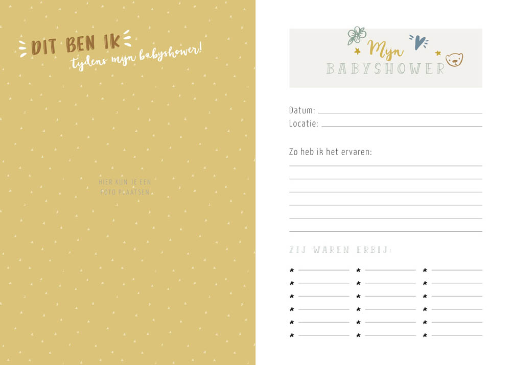 Mijn babyshowerboek (inclusief invulkaarten) - roze
