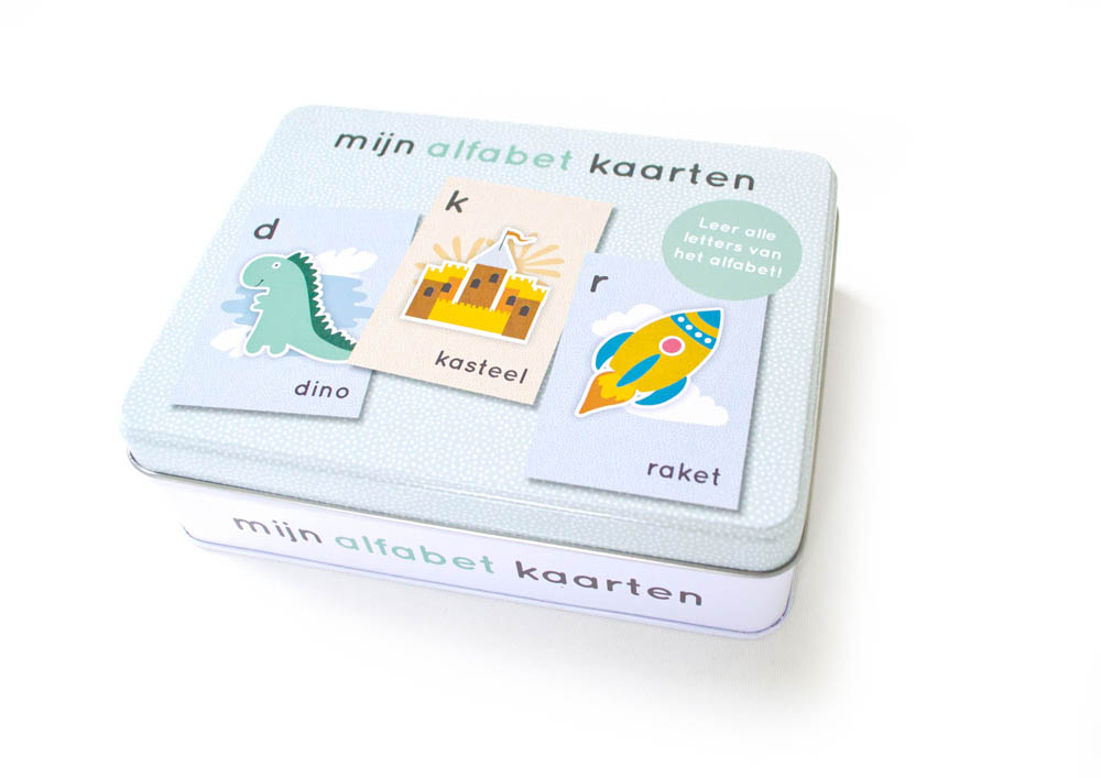 Mijn alfabetkaarten in bewaarblik - set Pien