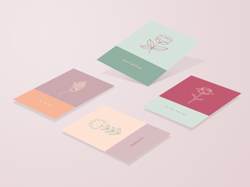 Mini wenskaartjes / cadeaulabels - 20 stuks - Celestial