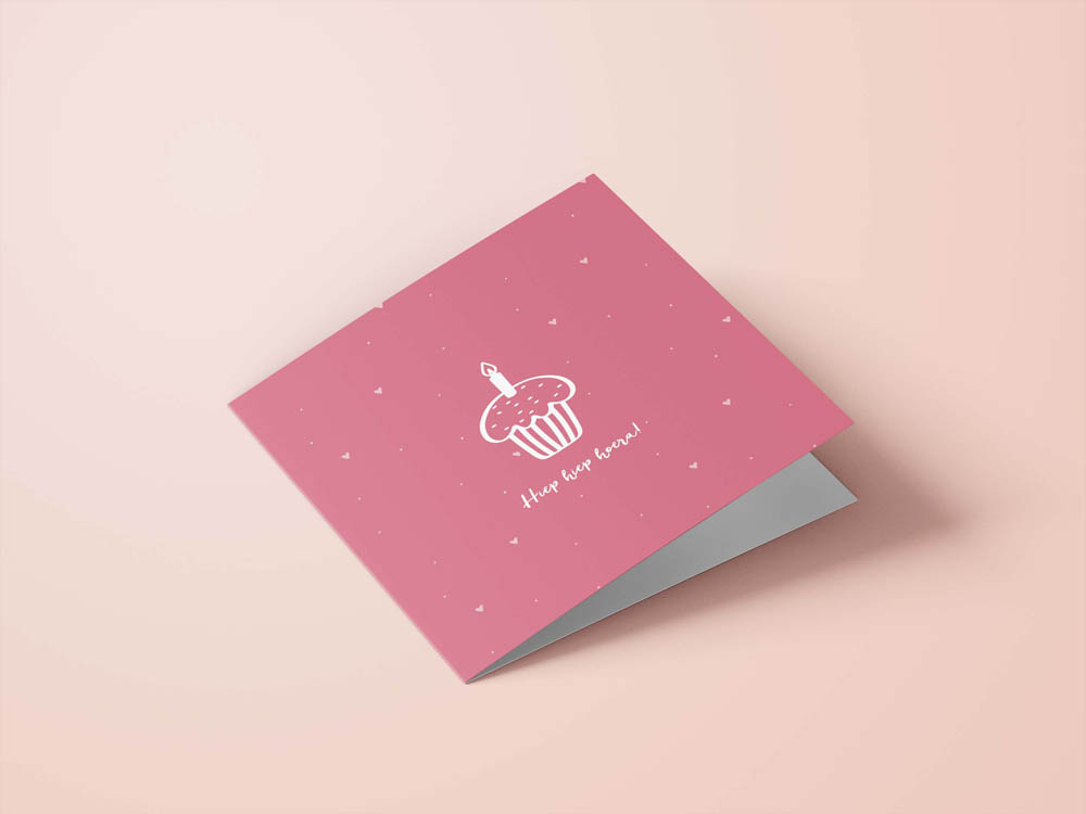 Wenskaarten verjaardag - set van 6 - incl enveloppen - Universe