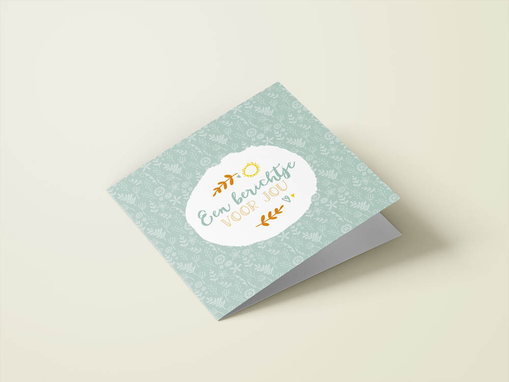 Wenskaarten liefde / vriendschap - set van 6 - incl enveloppen