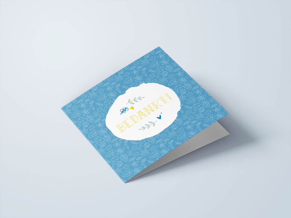 Wenskaarten bedankt / succes - set van 6 - incl enveloppen - Universe