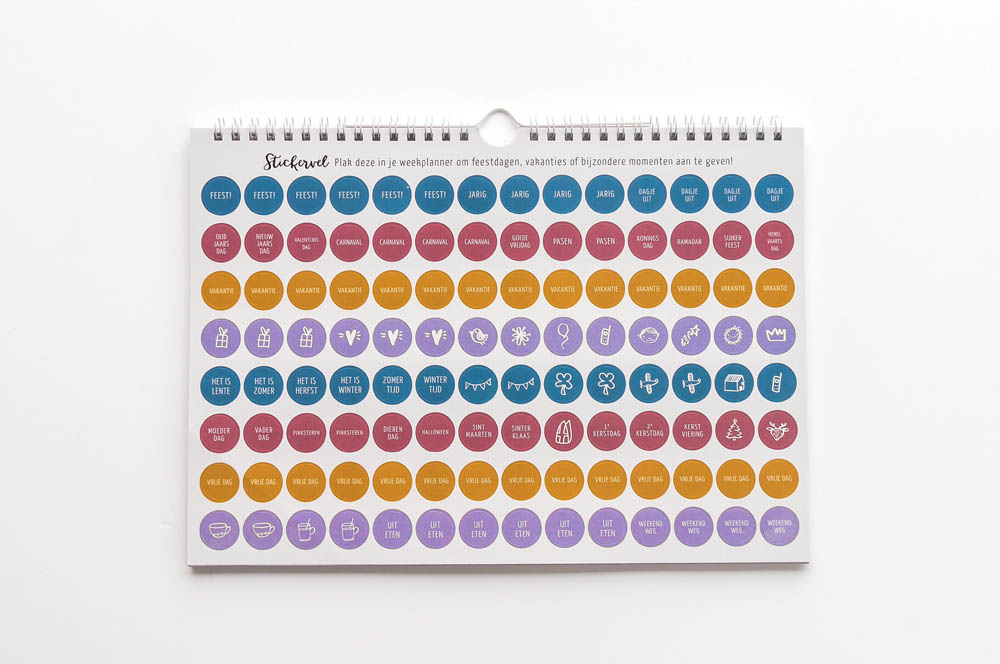Weekplanner incl. stickervel - Universe