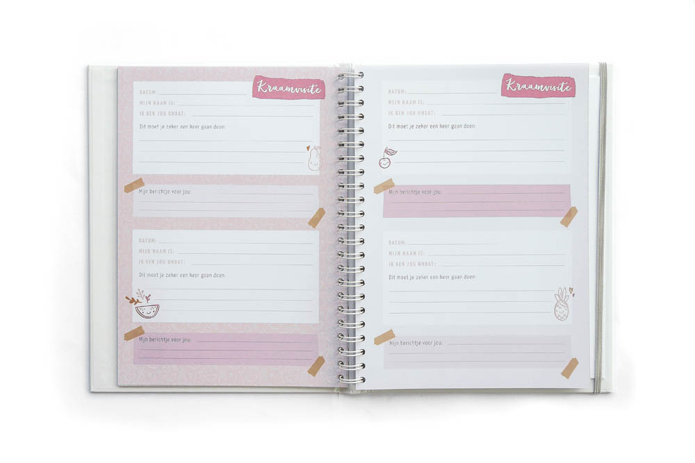 Mijn geboorteboek / kraambezoekboek - roze
