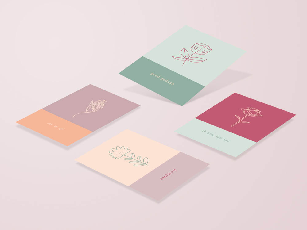 Mini wenskaartjes / cadeaulabels - 20 stuks - Celestial