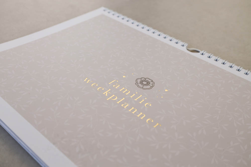 Maan Amsterdam - Familie weekplanner - Eclipse - A4 - Zonder datums - Neutrale kleuren - Gezinsplanner