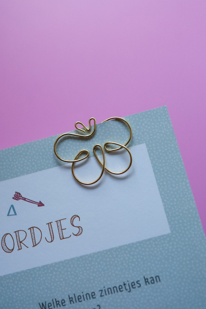 Paperclips vlinder - 20 stuks - goud Paperclips vlinder - 20 stuks - goud