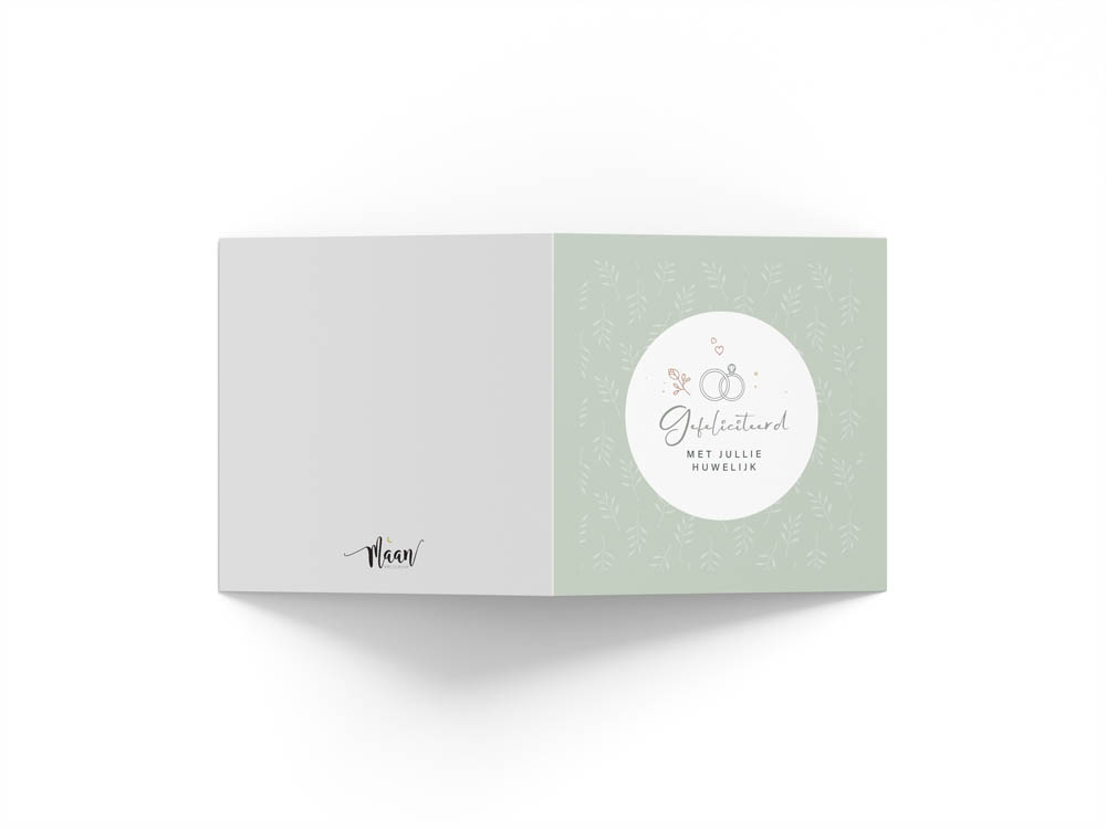 Wenskaarten zwangerschap / huwelijk - set van 6 - incl enveloppen - Eclipse