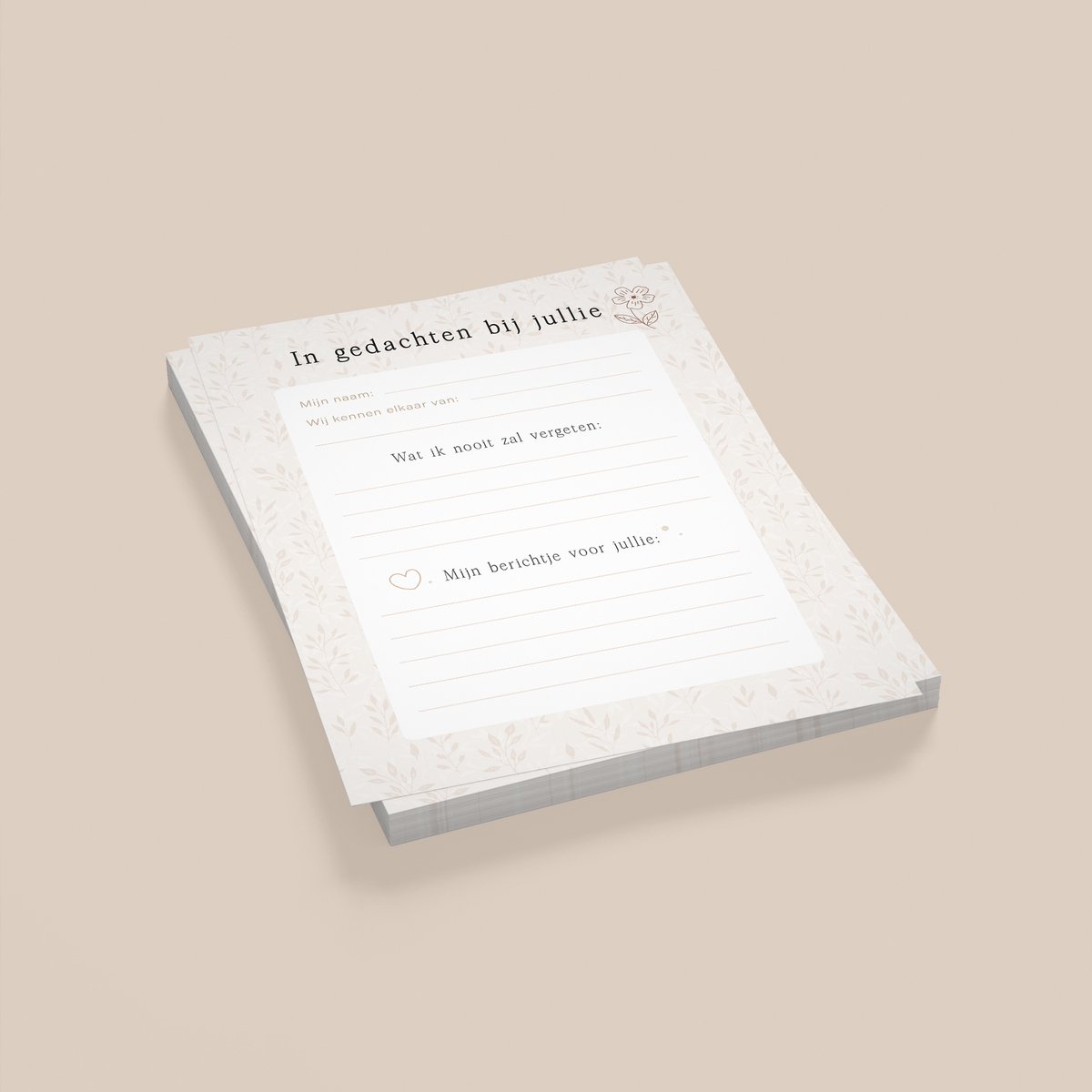 Condoleance invulkaarten (35 stuks)