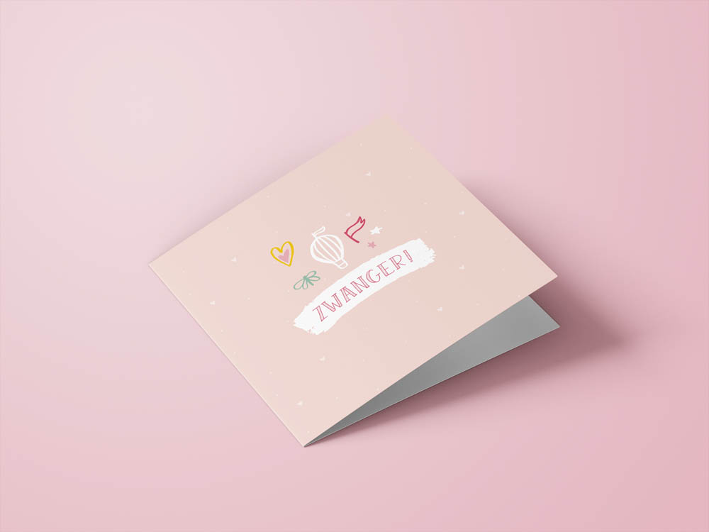 Wenskaarten zwangerschap / huwelijk - set van 6 - incl enveloppen - Universe