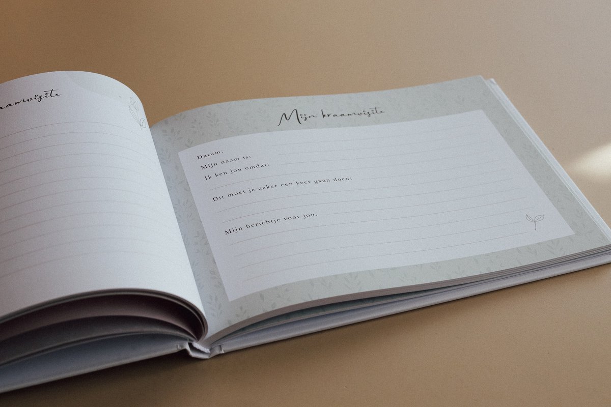 Mijn kraamvisiteboek - Invulboek voor kraamvisite - Kraambezoekboek A5 - Geschikt voor 74 gasten