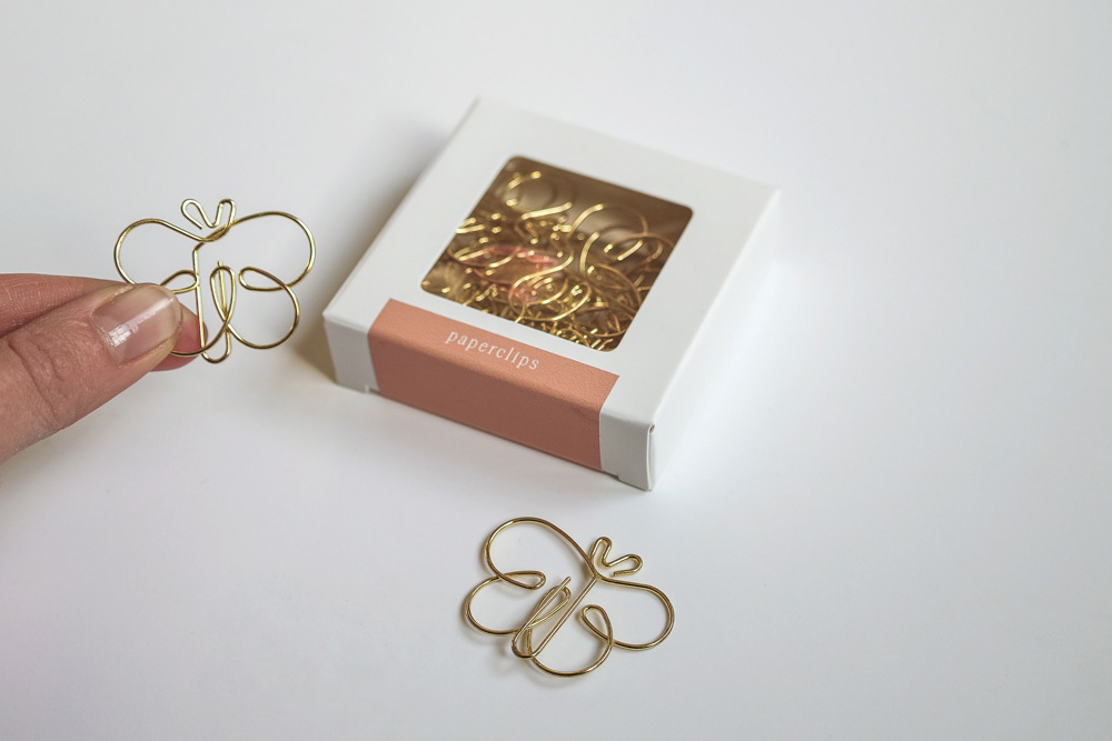 Paperclips vlinder - 20 stuks - goud Paperclips vlinder - 20 stuks - goud