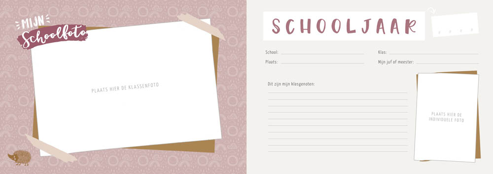 Mijn schoolfotoboek - roze