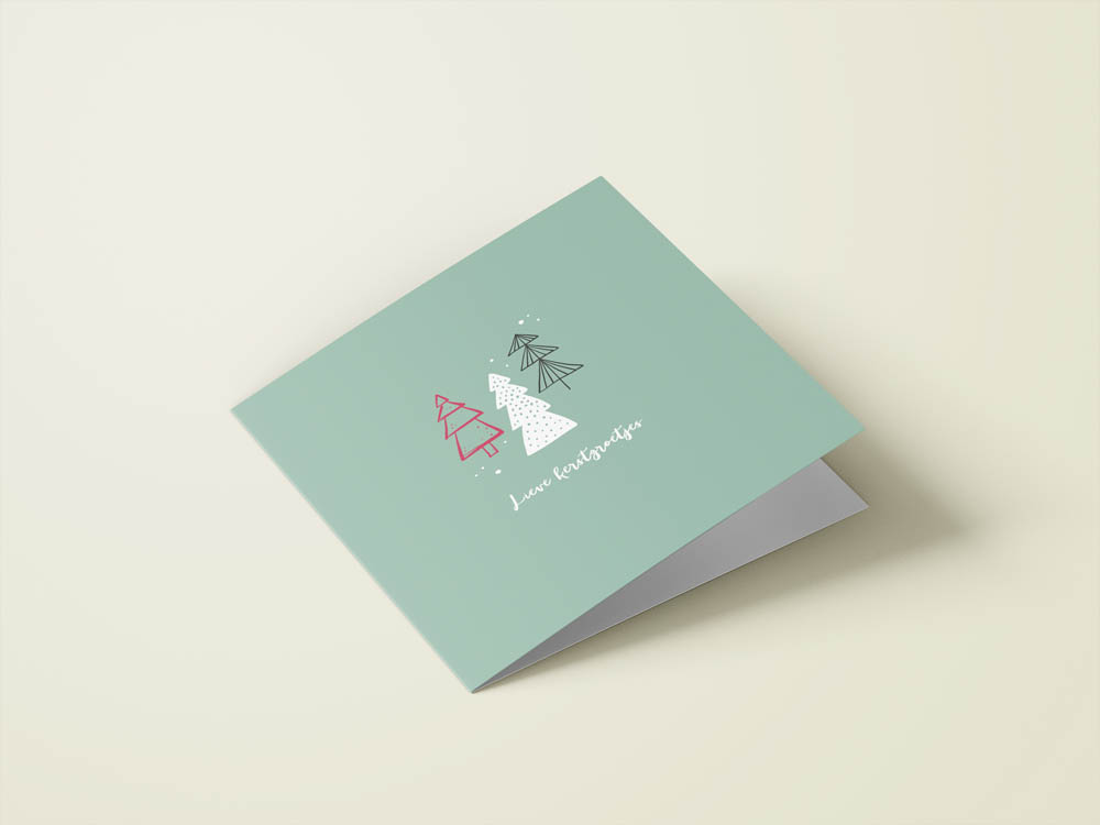 Wenskaarten kerst - set van 6 - incl enveloppen - Universe
