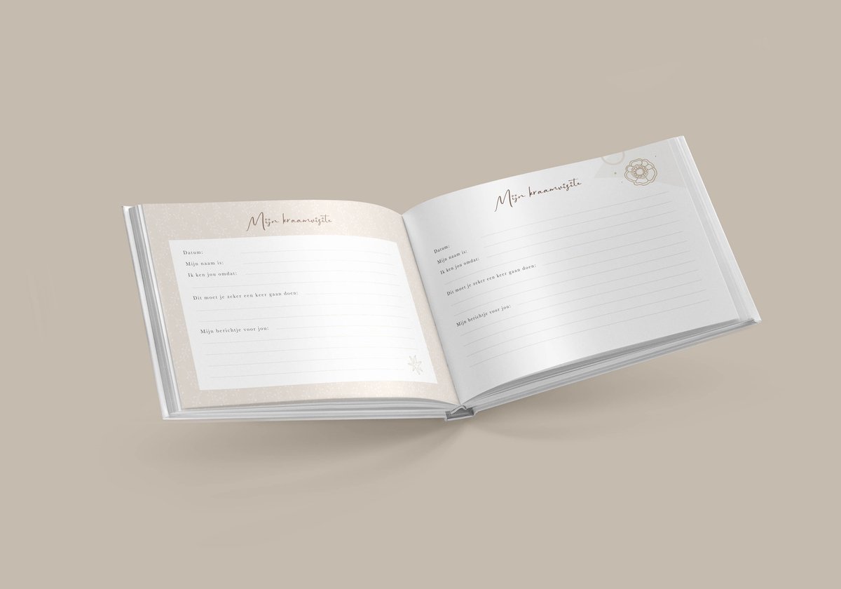 Mijn kraamvisiteboek - Invulboek voor kraamvisite - Kraambezoekboek A5 - Geschikt voor 74 gasten