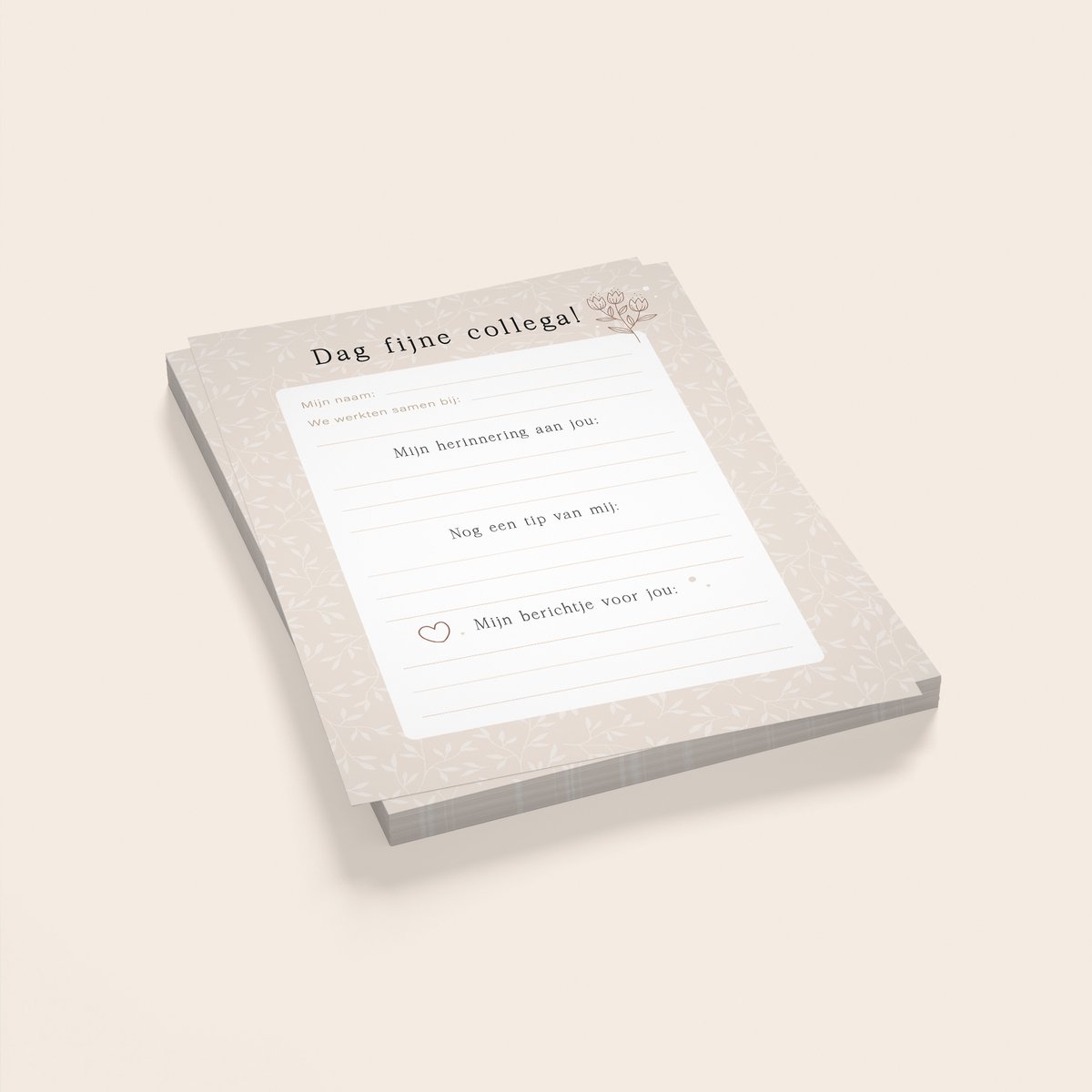 Afscheid Collega invulkaarten (35 stuks)