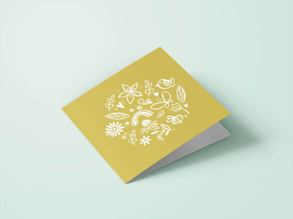 Wenskaarten liefde / vriendschap - set van 6 - incl enveloppen