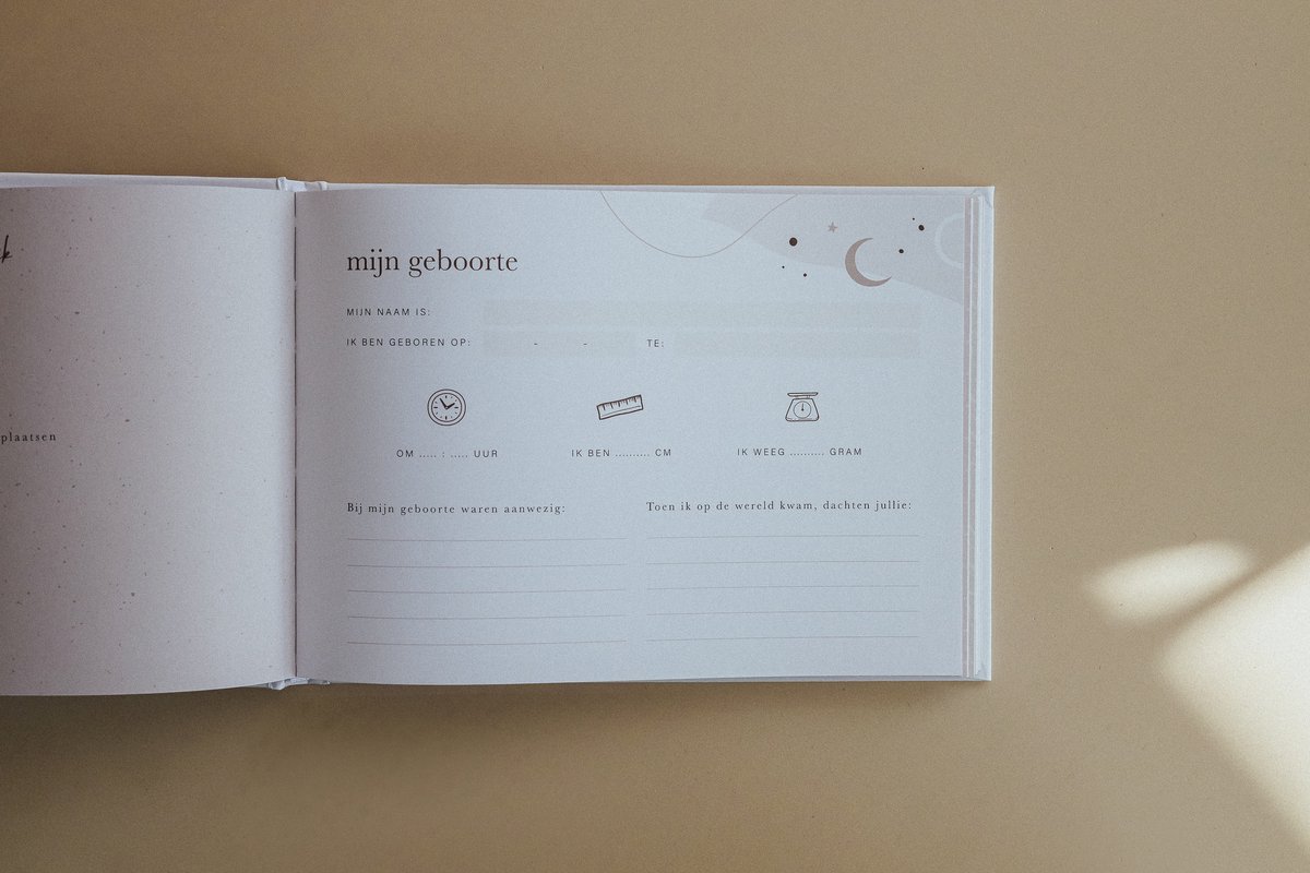 Mijn kraamvisiteboek - Invulboek voor kraamvisite - Kraambezoekboek A5 - Geschikt voor 74 gasten