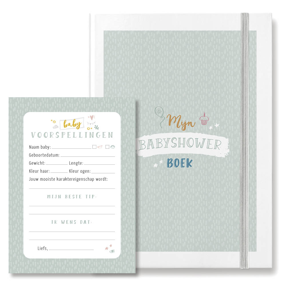 Mijn babyshowerboek (inclusief invulkaarten) - mint 