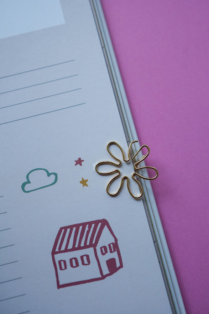 Paperclips bloem - 20 stuks - goud