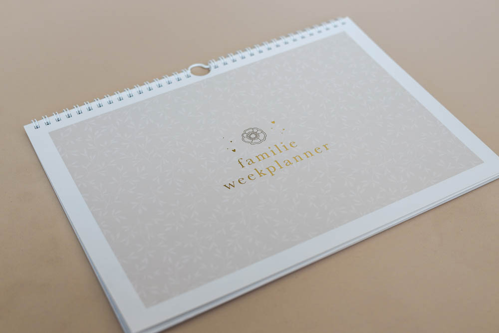 Maan Amsterdam - Familie weekplanner - Eclipse - A4 - Zonder datums - Neutrale kleuren - Gezinsplanner
