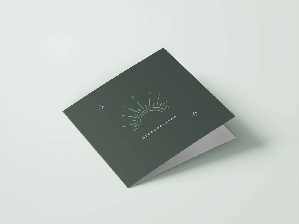Wenskaarten condoleance / sterkte - set van 6 - incl enveloppen - Eclipse