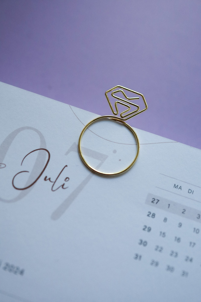Paperclips ring - 20 stuks - goud