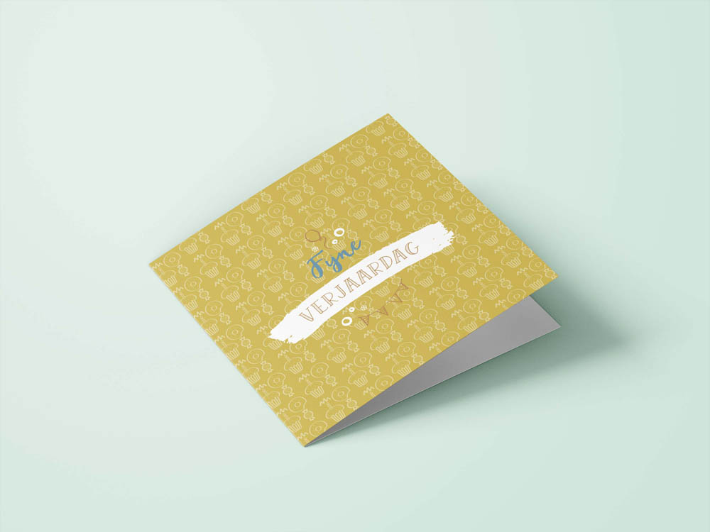Wenskaarten verjaardag - set van 6 - incl enveloppen - Universe