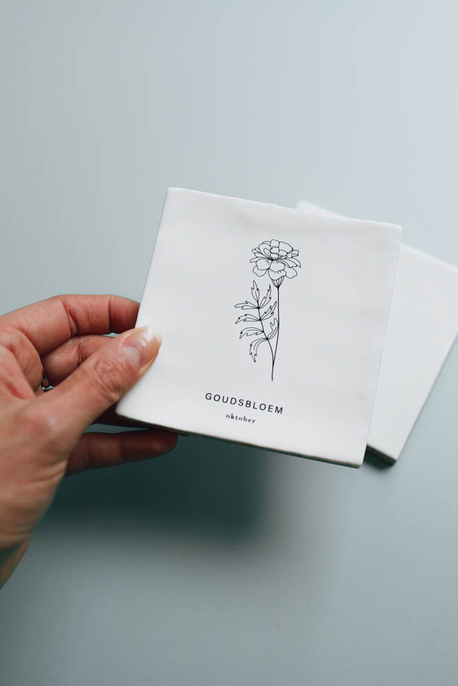 Tegeltje geboortebloem - September