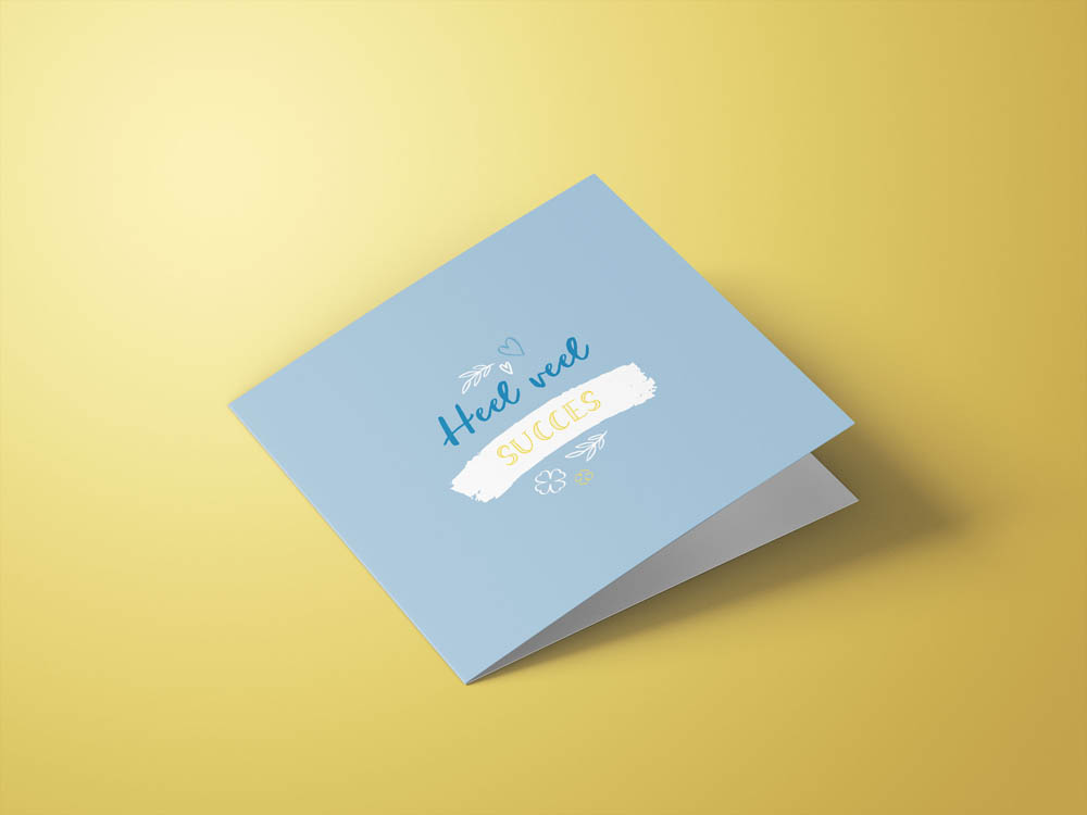 Wenskaarten bedankt / succes - set van 6 - incl enveloppen - Universe