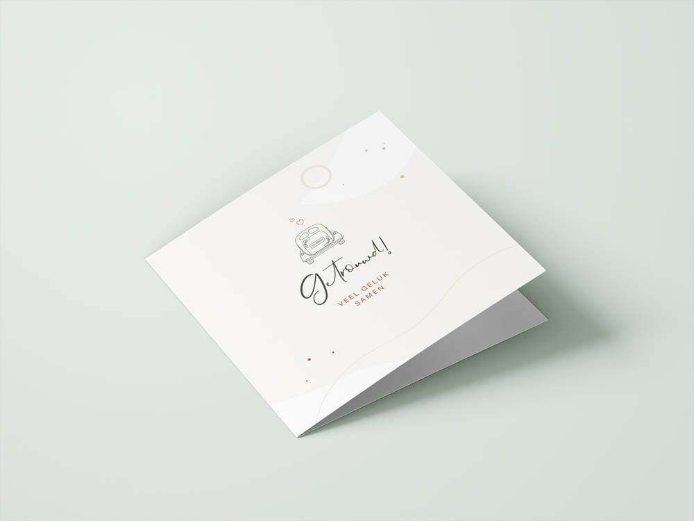 Wenskaarten zwangerschap / huwelijk - set van 6 - incl enveloppen - Eclipse