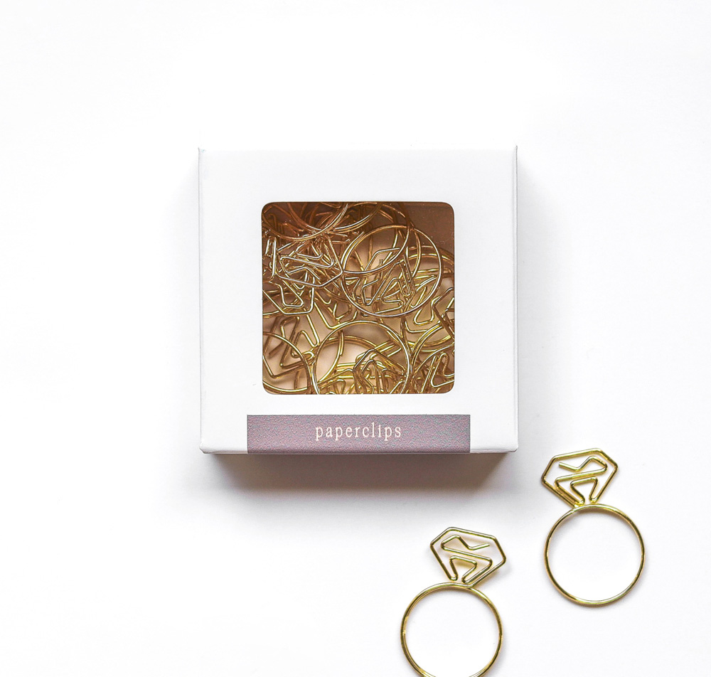 Paperclips ring - 20 stuks - goud