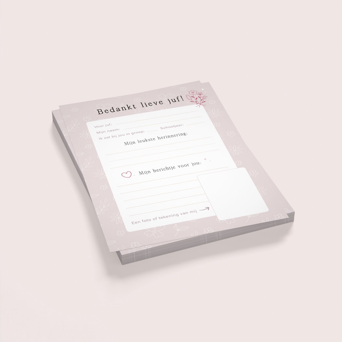 Afscheid juf Invulkaarten (35 stuks)
