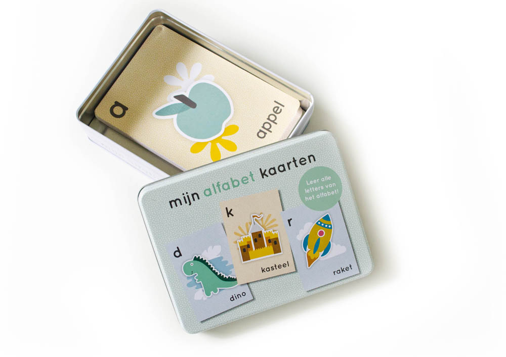 Mijn alfabetkaarten in bewaarblik - set Pien
