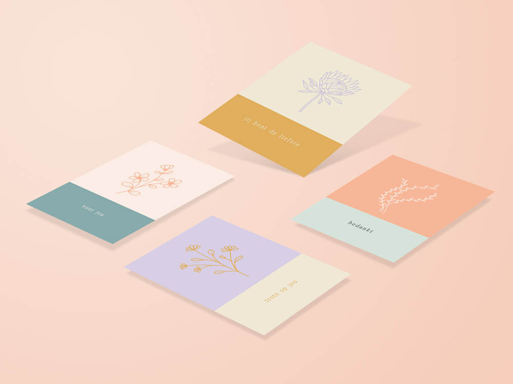 Mini wenskaartjes / cadeaulabels - 20 stuks - Celestial