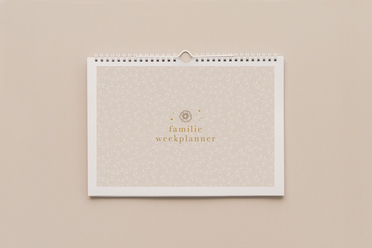 Maan Amsterdam - Familie weekplanner - Eclipse - A4 - Zonder datums - Neutrale kleuren - Gezinsplanner