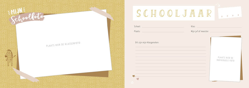 Mijn schoolfotoboek - roze